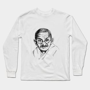 Gandhi portrait Long Sleeve T-Shirt